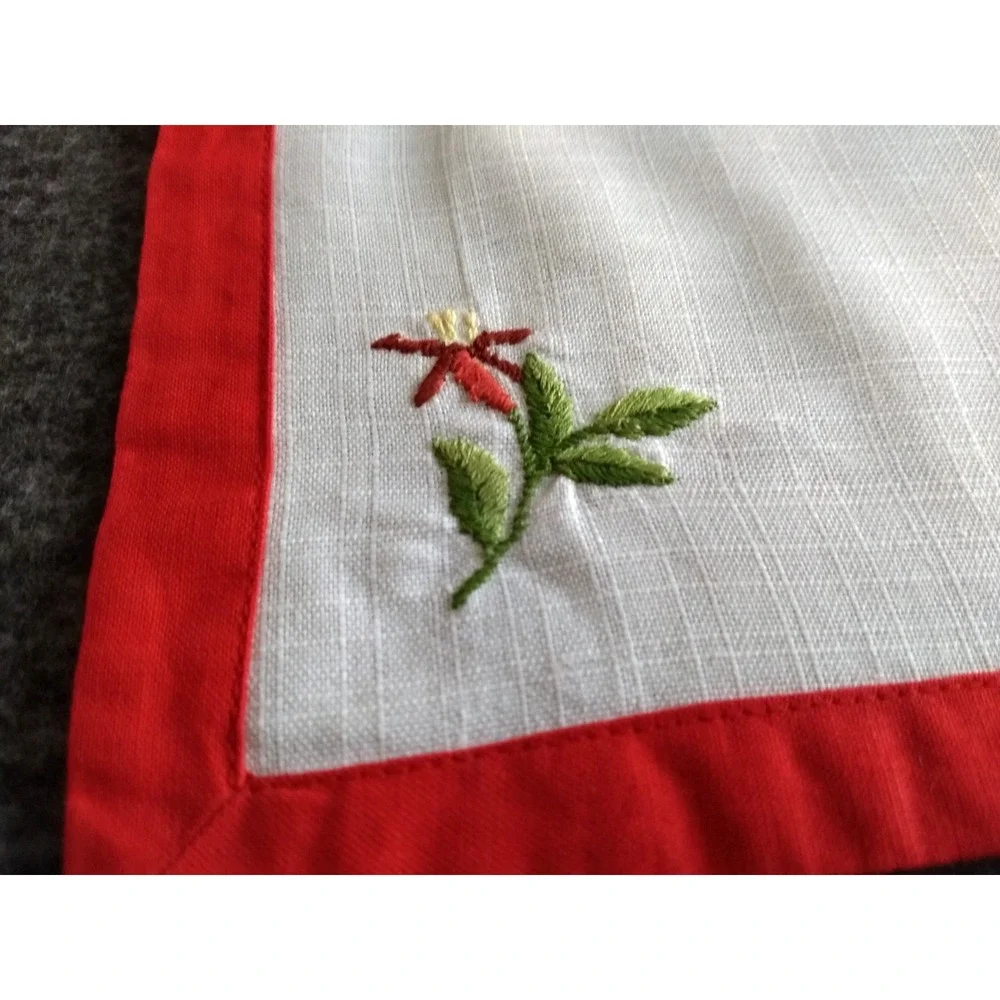 Fabric Bun Roll Biscuit Holder Warmer Rooster Portugal Embroidered Linen Napkins